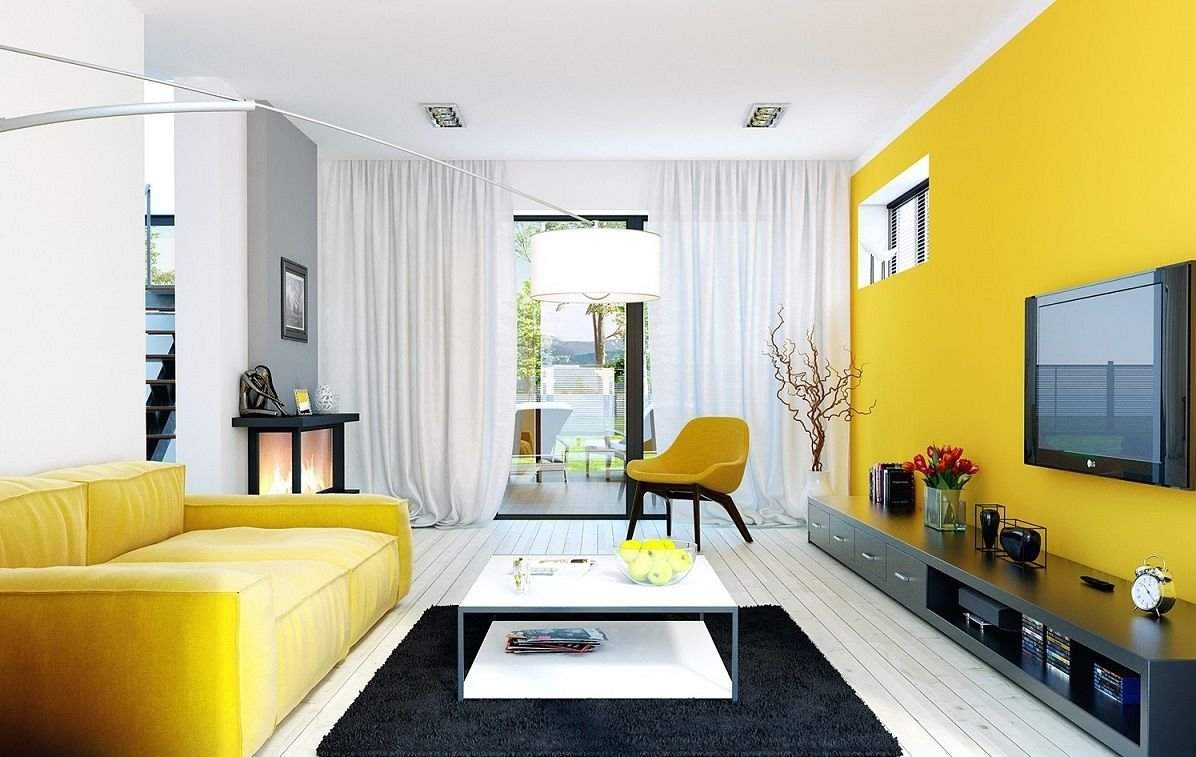 Желтый в интерьере квартиры: 10 красивых примеров